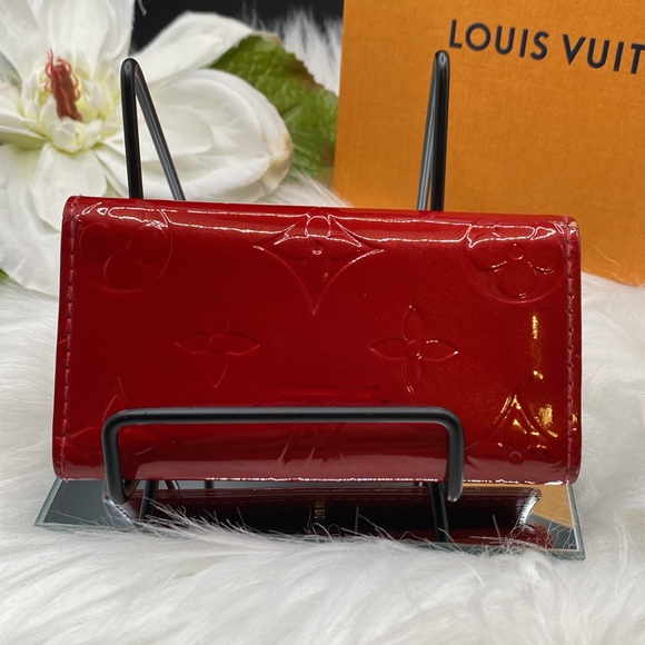 VGUC RED MONOGRAM VERNIS KEY-CASE - Picture 3 of 7